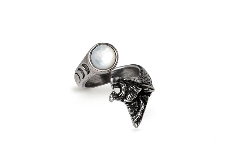 Alchemy England Howl at the Moon Ring Gothic Wolf Fine English Pewter Ring - JP's Horror