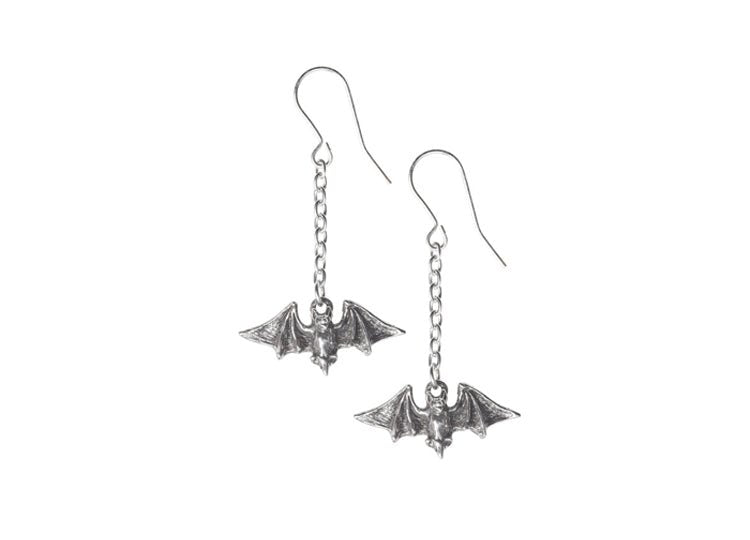 Alchemy England Kiss The Night Earrings Gothic Bat Drop Earrings - JP's Horror