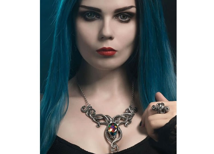 Alchemy England Kraken Necklace Gothic Giant Squid Crystal Statement Necklace - JP's Horror