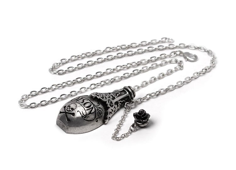 Alchemy England Lucrezia's Fix Necklace Gothic Poison Bottle Pendant - JP's Horror