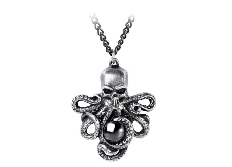 Alchemy England Mammon of the Deep Necklace Gothic Octopus Skull Pendant - JP's Horror