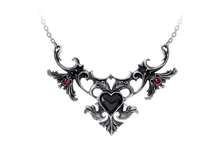 Alchemy England Mon Amour De Soubise Necklace Rococo Gothic Heart Statement Necklace - JP's Horror