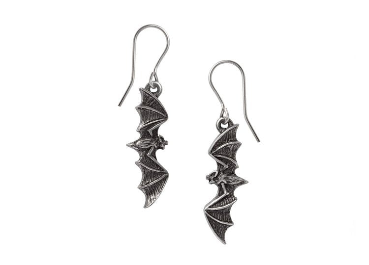 Alchemy England Nightflight Earrings Gothic Bat Wing Drop Earrings - JP's Horror