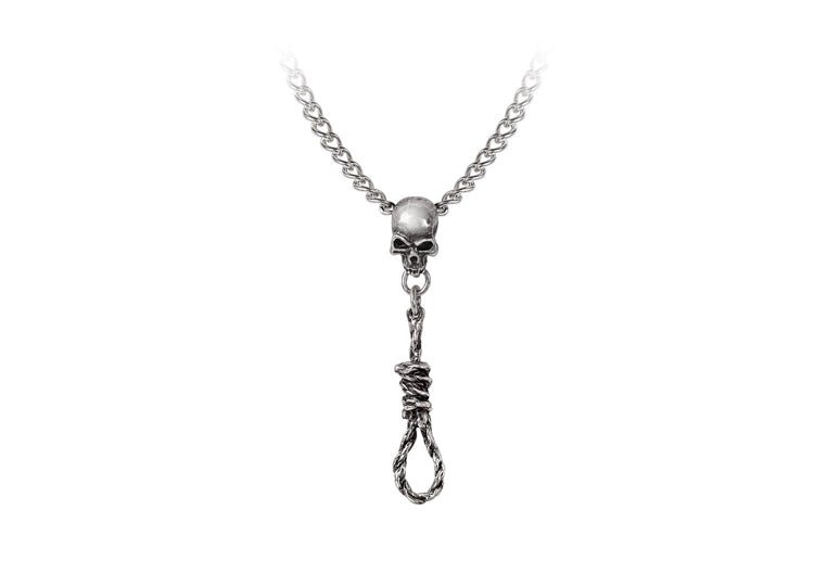 Alchemy England Noose Around Your Neck Necklace Gothic Skull and Hangman's Noose Pendant - JP's Horror
