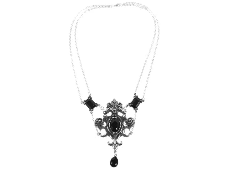 Alchemy England Queen of the Dark Night Necklace Gothic Baroque Crystal Statement Necklace - JP's Horror