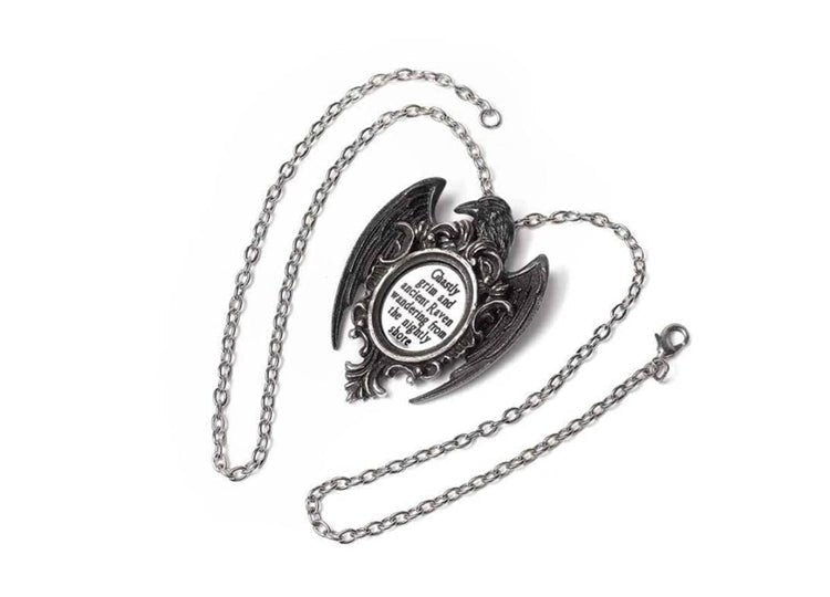 Alchemy England Quoth The Raven Necklace Gothic Raven Skull Pendant - JP's Horror