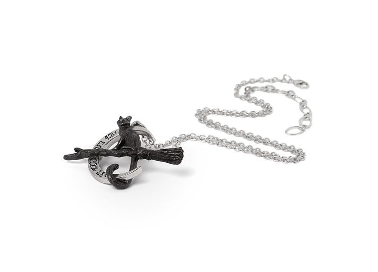 Alchemy England Regina Covenorum Necklace Gothic Black Cat Moon Witch Pendant - JP's Horror