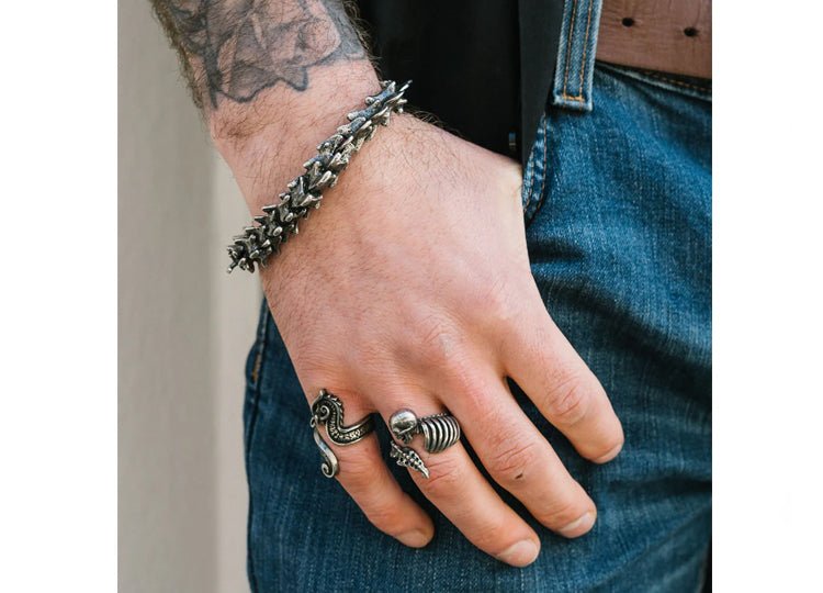 Alchemy England Resurrected Ring Gothic Skeleton Fine English Pewter Ring - JP's Horror