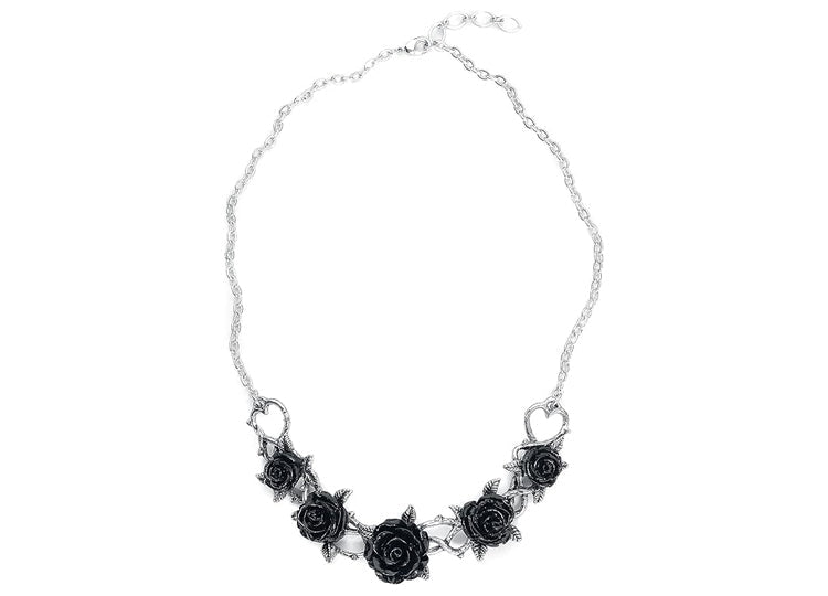 Alchemy England Rose Briar Choker Gothic Black Rose Necklace - JP's Horror