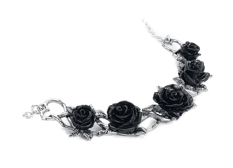 Alchemy England Rose Briar Choker Gothic Black Rose Necklace - JP's Horror