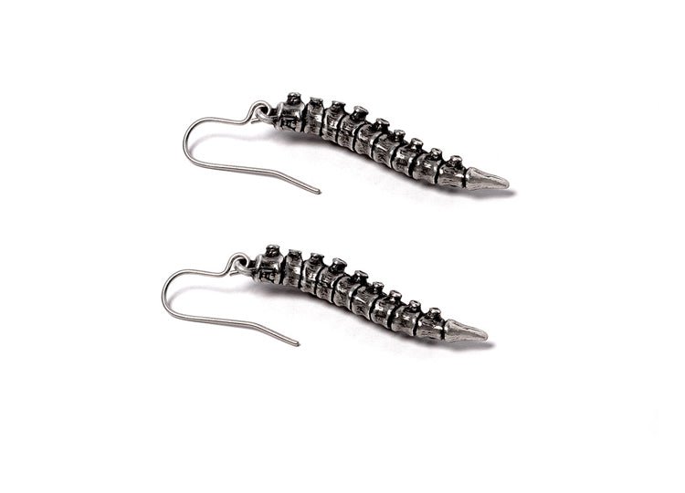 Alchemy England Spine Dropper Earrings Anatomical Vertebrae Earrings - JP's Horror