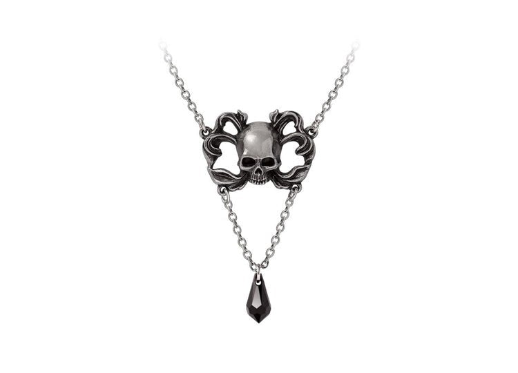 Alchemy England Sweet Death Necklace Gothic Skull and Rose Pendant - JP's Horror