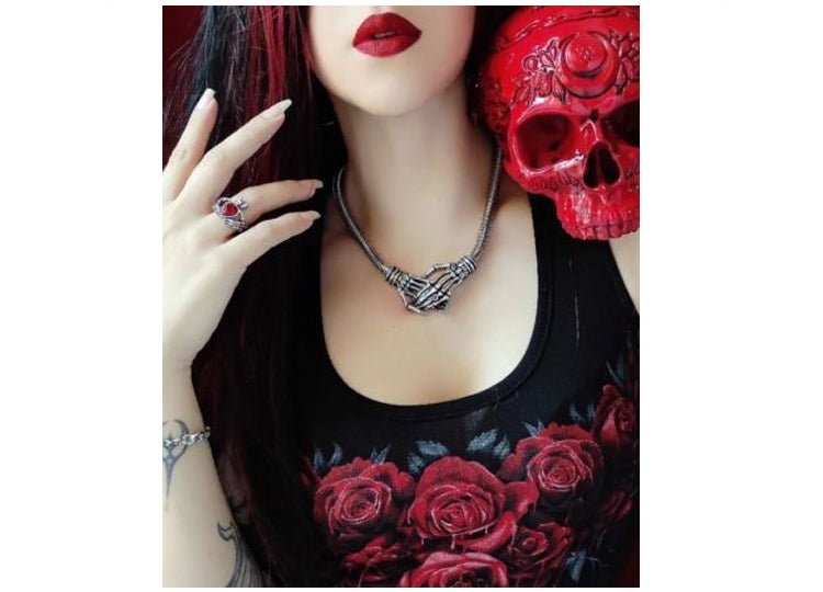 Alchemy England Take Me With You Necklace Gothic Bat Heart Pendant - JP's Horror