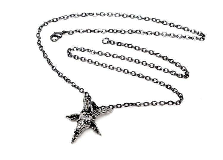 Alchemy England Templar's Bane Pendant Necklace Gothic Baphomet Pentagram Pendant - JP's Horror