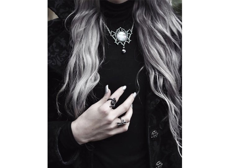 Alchemy England The Ghost of Whitby Necklace Gothic Cathedral Mirror Necklace - JP's Horror