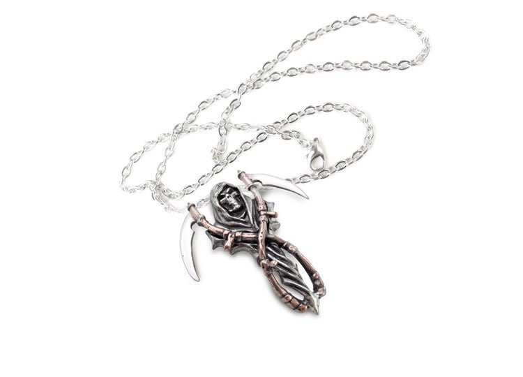 Alchemy England The Reaper's Arms Necklace Gothic Grim Reaper Pendant - JP's Horror