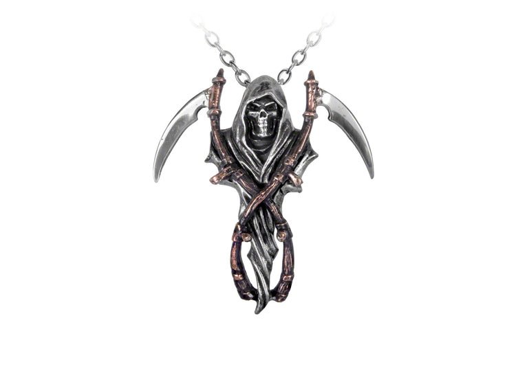 Alchemy England The Reaper's Arms Necklace Gothic Grim Reaper Pendant - JP's Horror