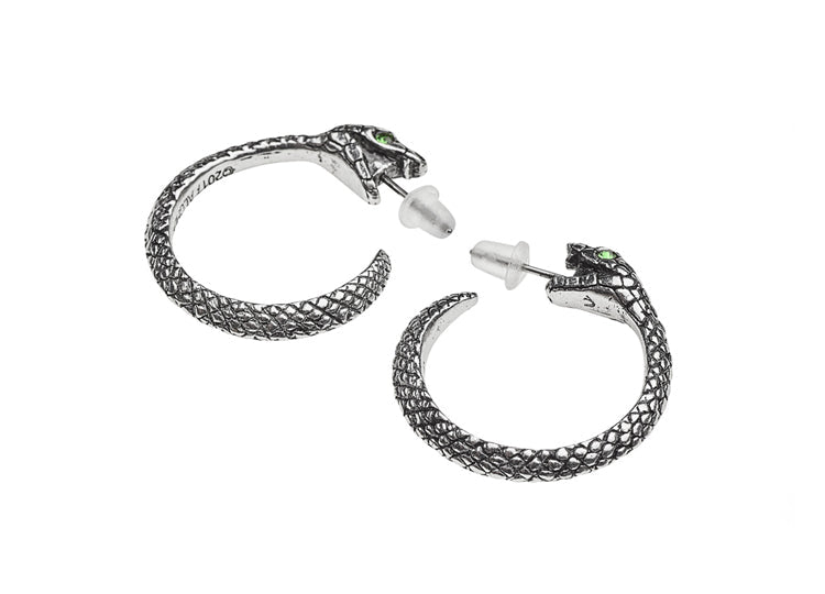 Alchemy England The Sophia Serpent Stud Earrings Gothic Snake Stud Earrings - JP's Horror