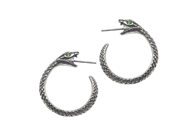 Alchemy England The Sophia Serpent Stud Earrings Gothic Snake Stud Earrings - JP's Horror