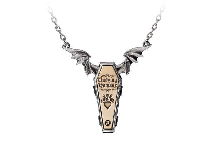 Alchemy England Undying Homage Necklace Gothic Coffin and Skeleton Couples Necklace Set - JP's Horror