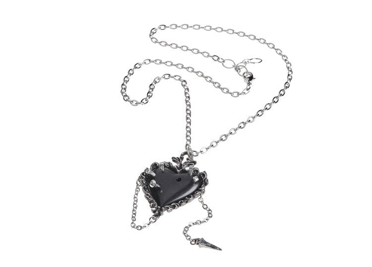 Alchemy England Witches Heart Pendant Gothic Triple Moon Heart Necklace - JP's Horror