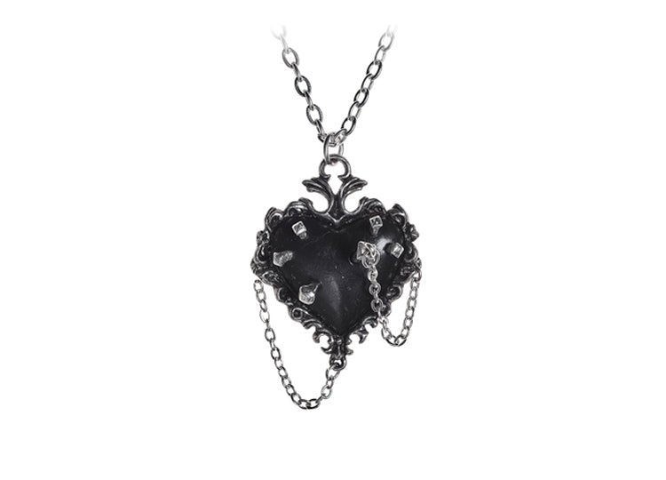 Alchemy England Witches Heart Pendant Gothic Triple Moon Heart Necklace - JP's Horror
