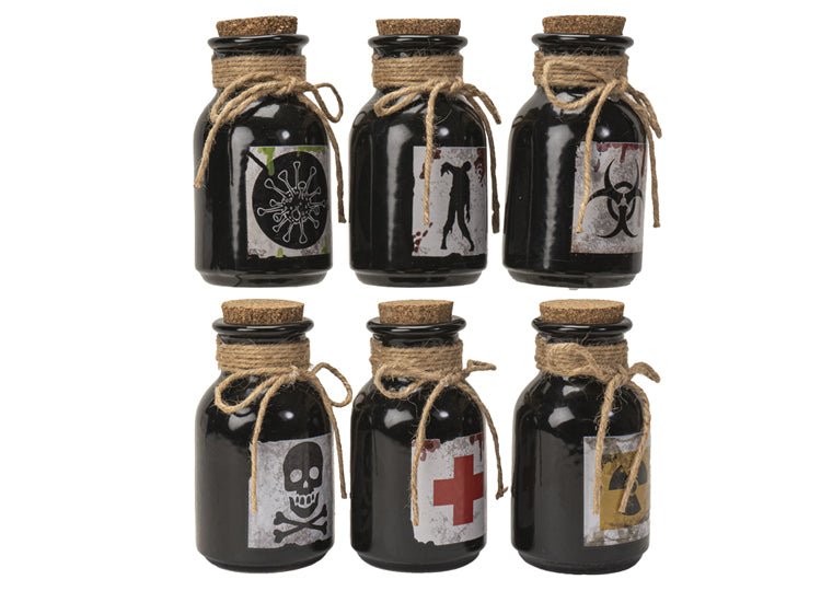 Apothecary Bottles Set of 6 - JP's Horror