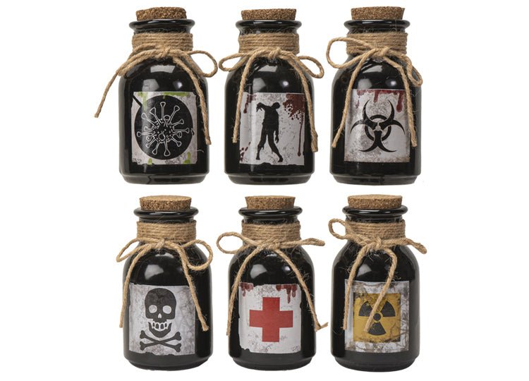 Apothecary Bottles Set of 6 - JP's Horror
