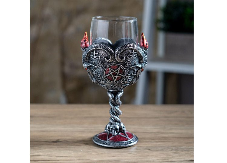 Baphomet Glass Goblet - JP's Horror