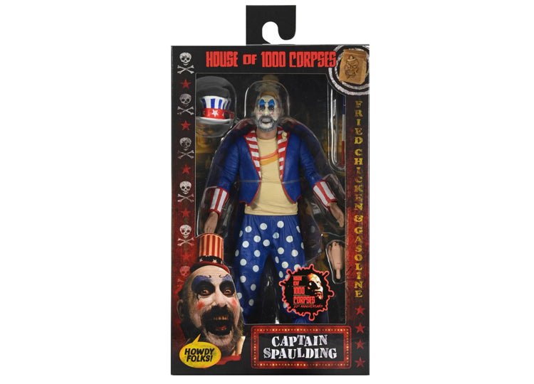 House of 1000 Corpses Captain Spaulding Tailcoat 20th Anniversary 7 Inch Action Figure - JP's Horror