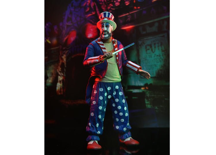House of 1000 Corpses Captain Spaulding Tailcoat 20th Anniversary 7 Inch Action Figure - JP's Horror
