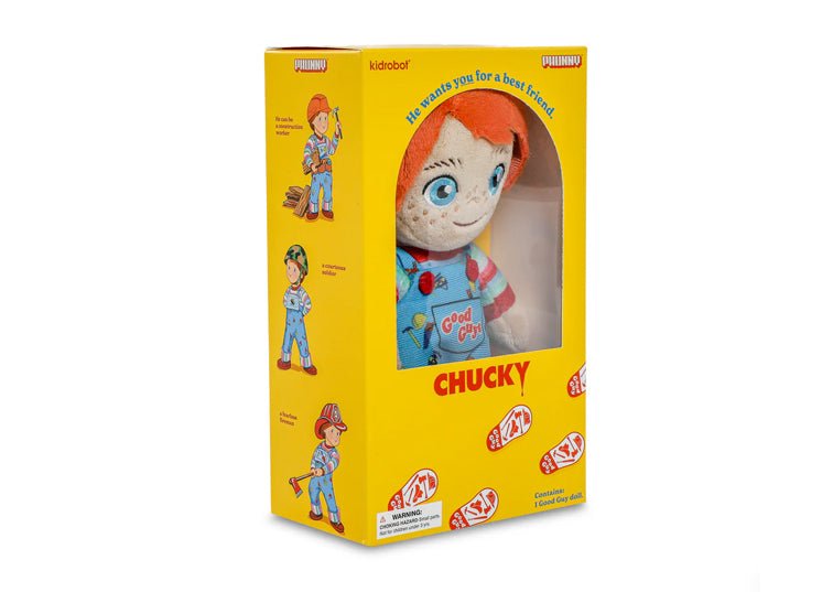 Kidrobot Good Guy Chucky Phunny Plush – Child’s Play 2 7.5” Horror Collectible (Box Edition) - JP's Horror