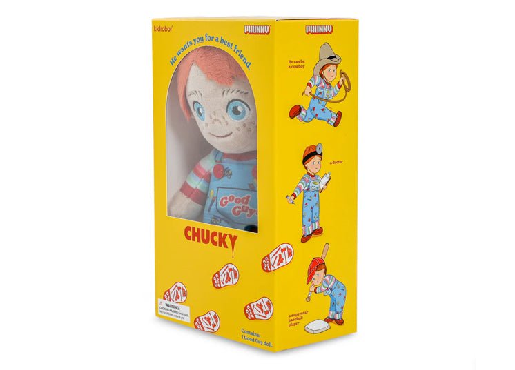 Kidrobot Good Guy Chucky Phunny Plush – Child’s Play 2 7.5” Horror Collectible (Box Edition) - JP's Horror