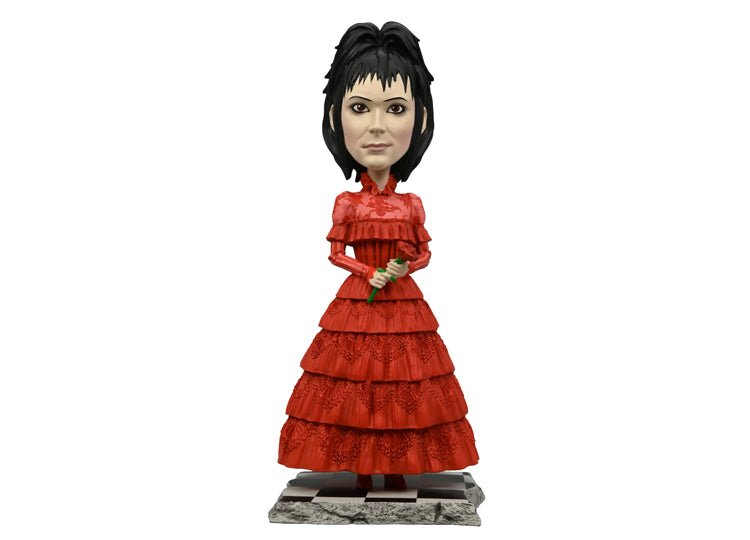 NECA Lydia Deetz Red Wedding Dress Head Knocker – Beetlejuice Beetlejuice Bobblehead - JP's Horror