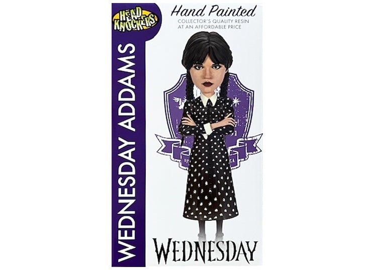 NECA Wednesday Addams Head Knocker – Netflix Series Horror Bobblehead - JP's Horror
