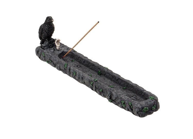 Raven on Tombstone Incense Burner - JP's Horror