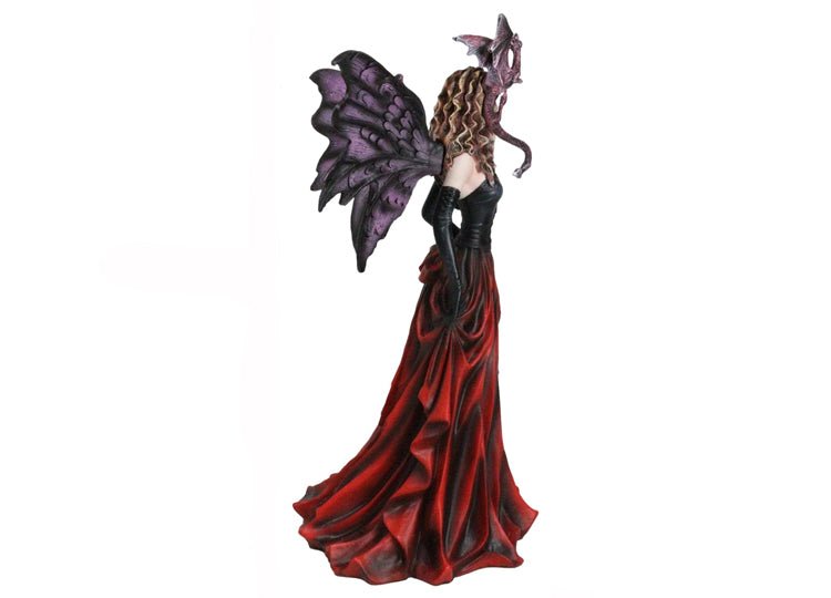 Red Dress Fairy With Dragon - JP's Horror