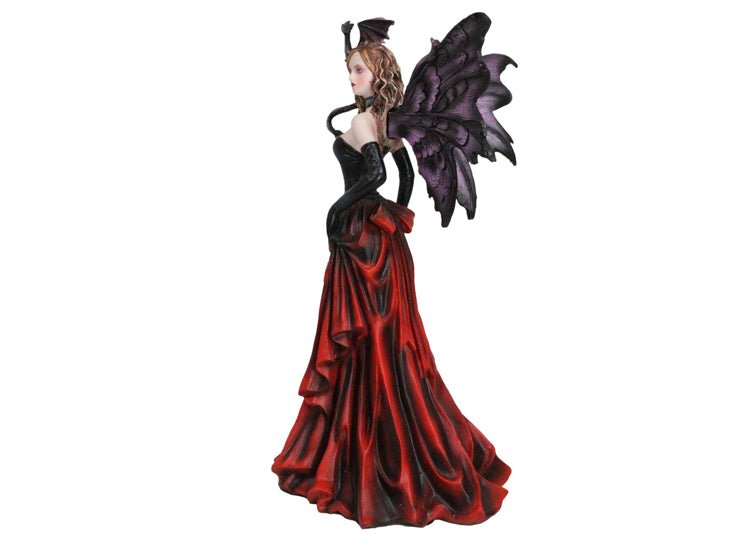 Red Dress Fairy With Dragon - JP's Horror