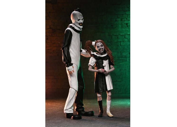 Terrifier 2 - Ultimate Art the Clown and The Little Pale Girl 7" Scale Action Figure 2-Pack - JP's Horror