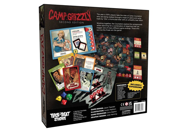 Trick or Treat Studios Camp Grizzly Board Game - JP's Horror