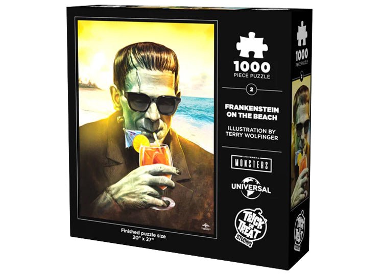 Trick or Treat Studios Frankenstein on the Beach Puzzle – Universal Monsters 1000 Piece Jigsaw Puzzle - JP's Horror