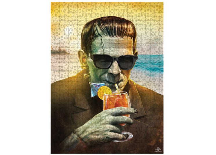 Trick or Treat Studios Frankenstein on the Beach Puzzle – Universal Monsters 1000 Piece Jigsaw Puzzle - JP's Horror