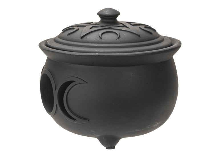 Triple Moon Cauldron Pot - JP's Horror