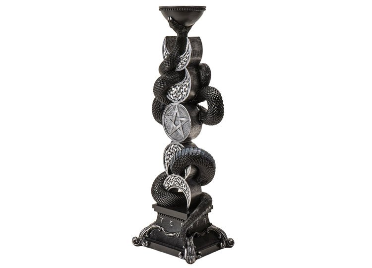 Triple Moon with Snake Candleholder - JP's Horror