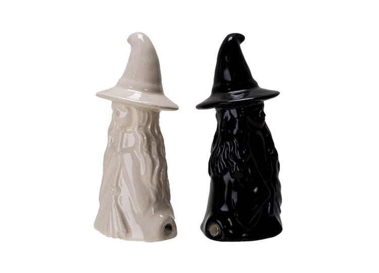 White Witch Black Witch Salt and Pepper Shakers - JP's Horror