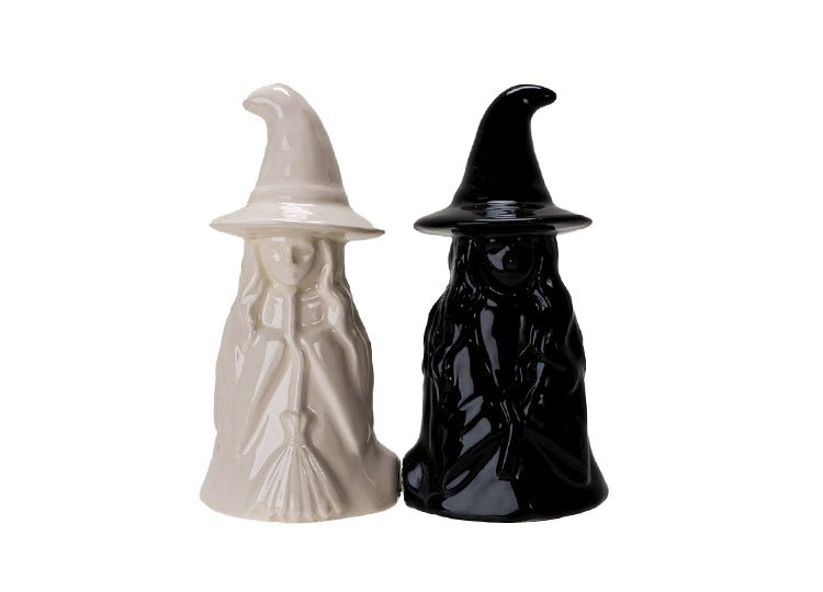 White Witch Black Witch Salt and Pepper Shakers - JP's Horror