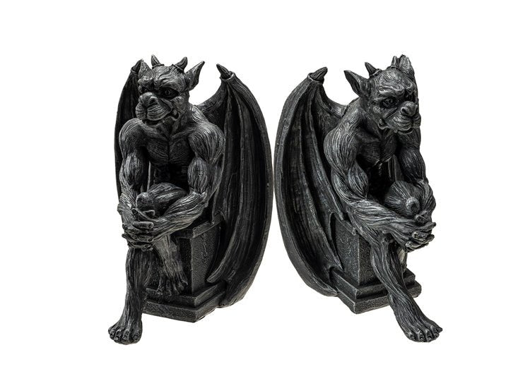 Winged Gargoyle Bookends - JP's Horror