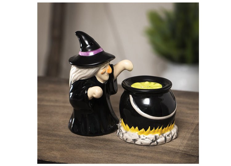 Witch and Cauldron Salt and Pepper Shakers - JP's Horror