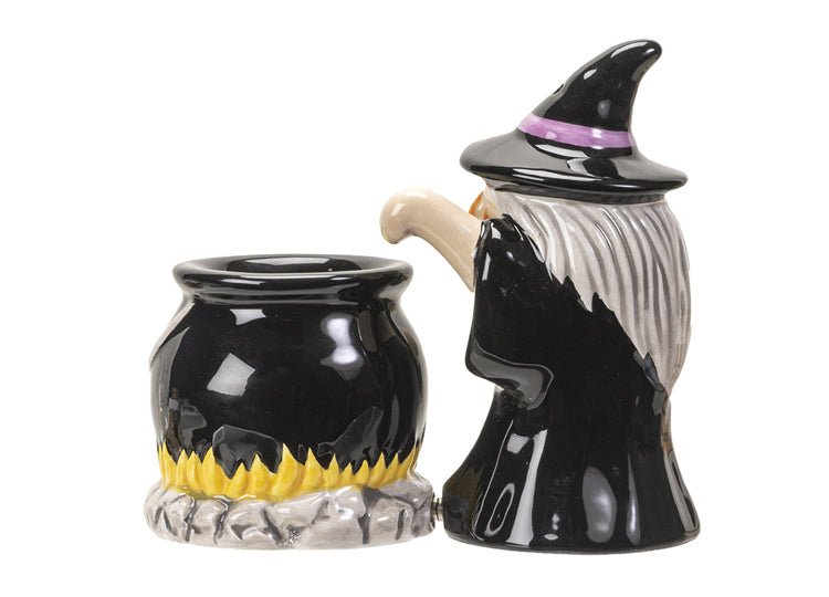 Witch and Cauldron Salt and Pepper Shakers - JP's Horror