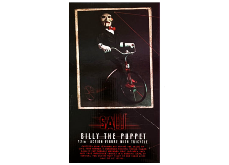 12" Billy Puppet on Tricycle - Saw 3 - JPs Horror Collection